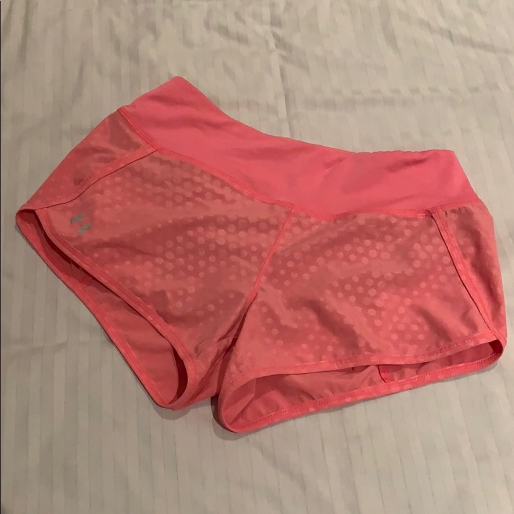 Pink under armour gym boots shorts